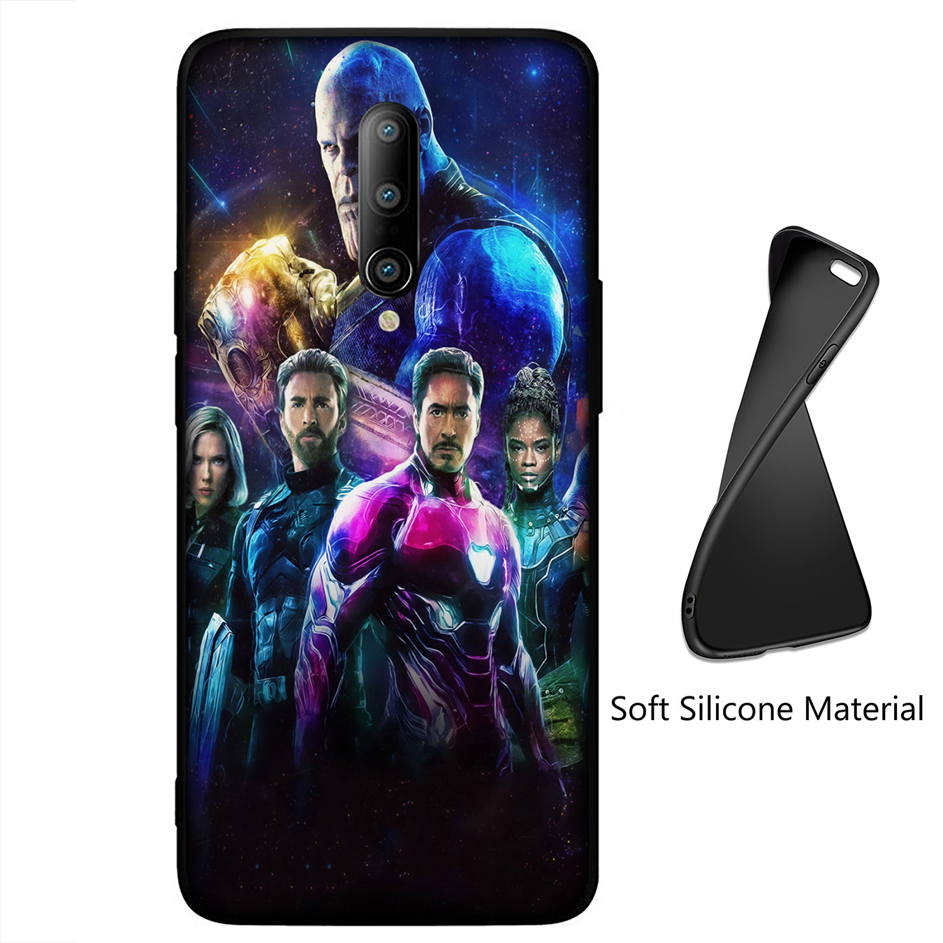 iPhone 12 Mini 11 Max Pro SE 2020 XR Phone Case Soft Silicone Casing Thanos vs avengers Marvel