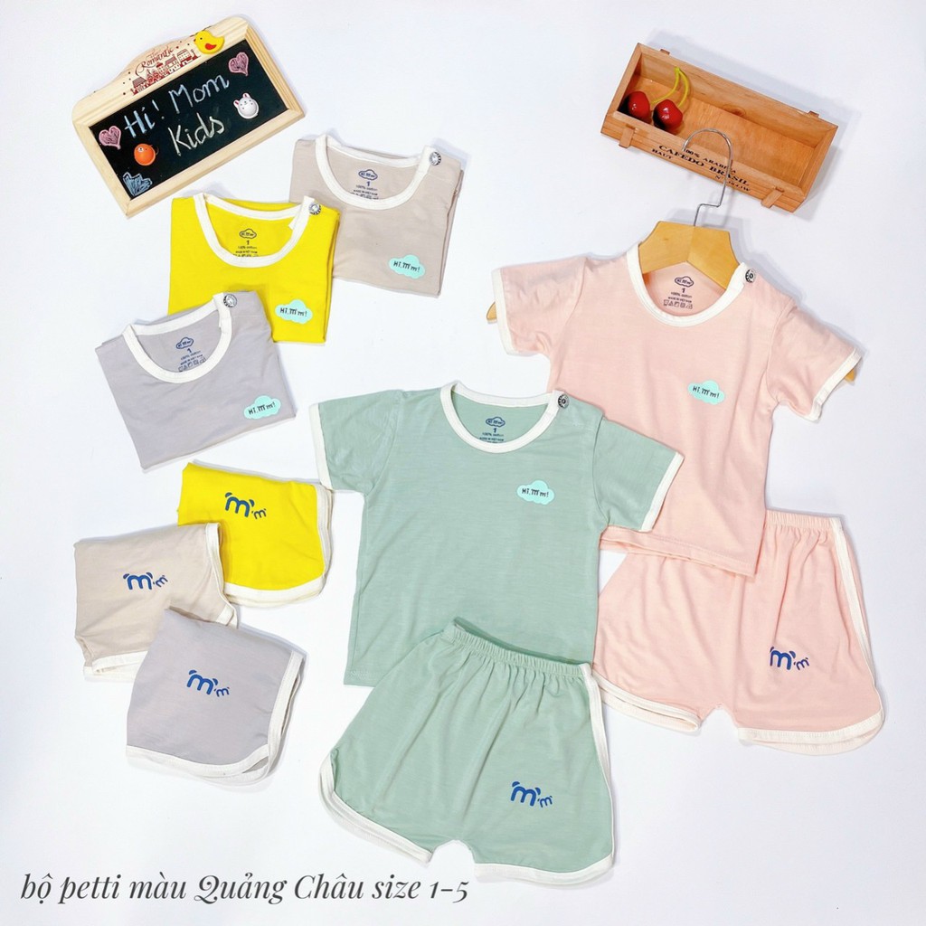 Lee &amp; Hi.mom. Bộ cộc petit mát lạnh họa tiết cho bé