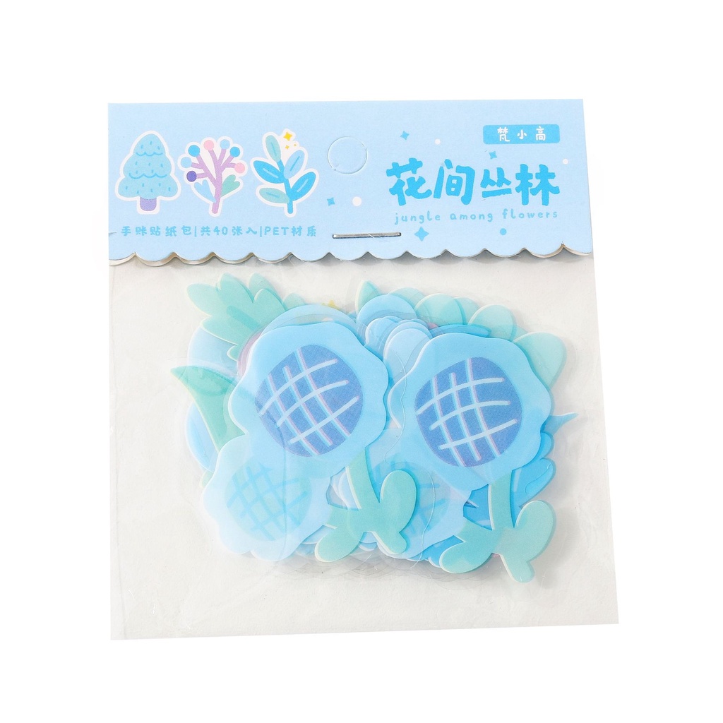 Set 40 Tấm Hình Dán Thú Cưng Dễ Thương Xinh Xắn