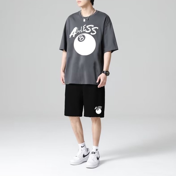 Set Áo Thun Ngắn Tay + Quần Short đồ bộ thể thao nữ Thời Trang sét bộ thể thao Hàn Quốc bộ thể thao nam