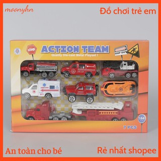 Bộ đồ chơi xe ô tô chạy đà gồm 7 chiếc đủ các loại cho bé