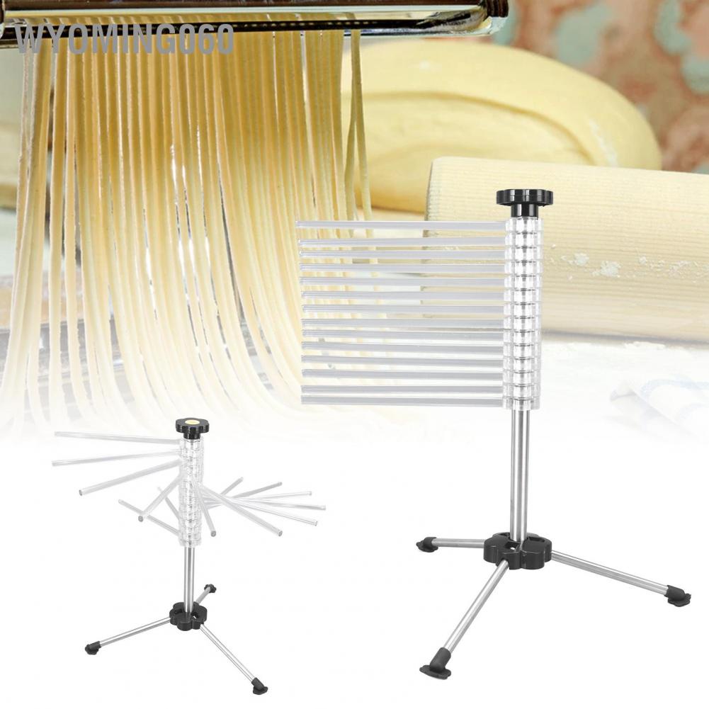 Wyoming060 Manual Rotation Pasta Drying Rack Stainless Steel Folding Noodle for Household Kitchen