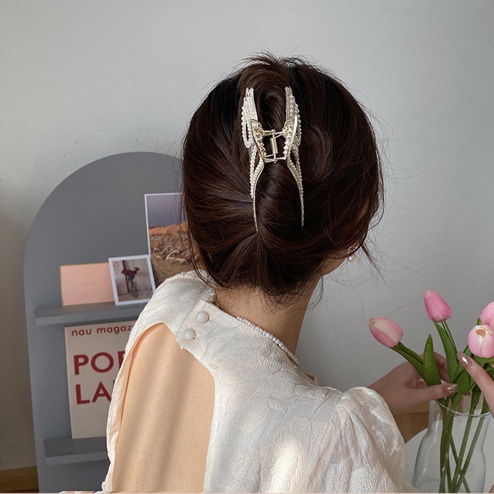 Kẹp Tóc Càng Cua / Cá Mập / Hoa Tulip Kiểu Vintage WMES15H Cho Nữ