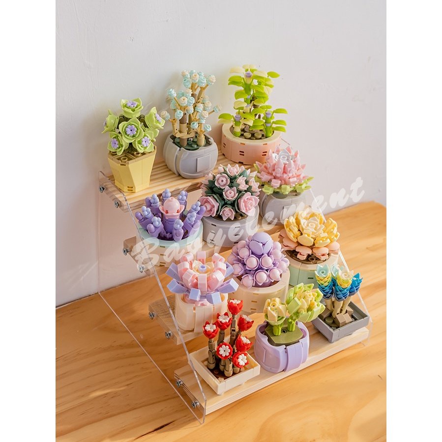 Đồ Chơi Lắp Ráp Mô Hình Chậu Hoa May Mắn DIY Dành Cho Trẻ Em Và Người Lớn