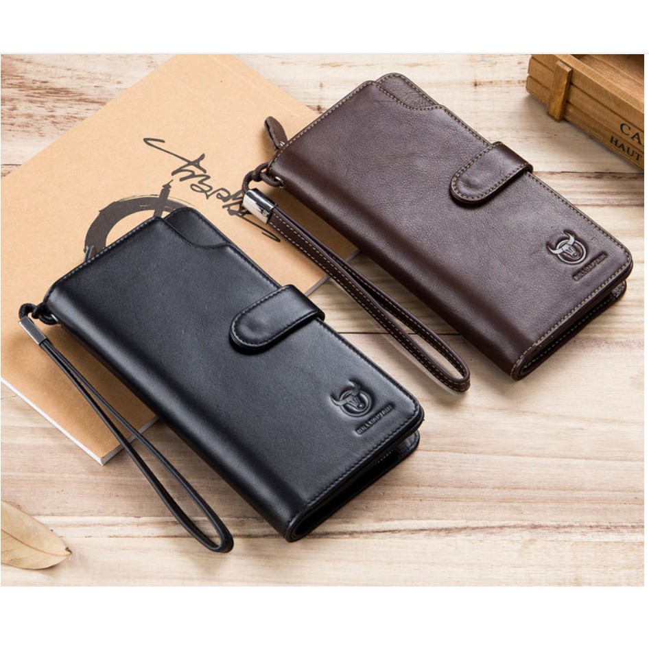 Ví nam ví cầm tay nam nữ 100% da bò thật cao cấp phong cách mới hiện đại