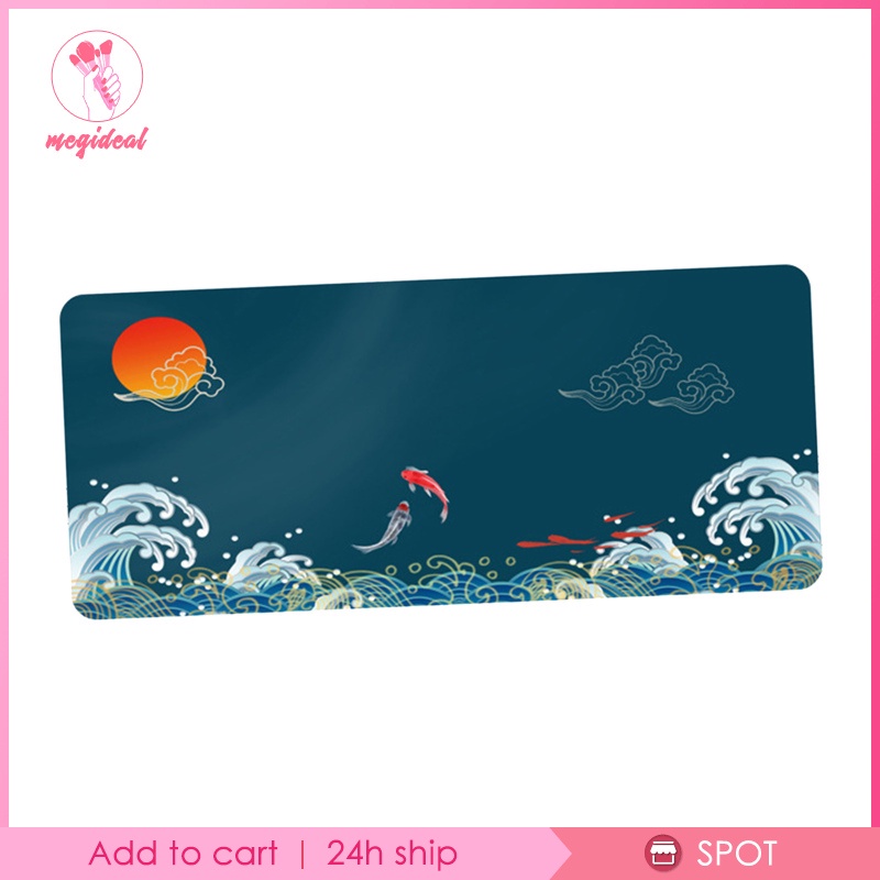 Tấm Lót Chuột Và Bàn Phím Cỡ Lớn 90x40cm In Họa Tiết Phong Cách Trung Hoa Cổ Điển Độc Đáo