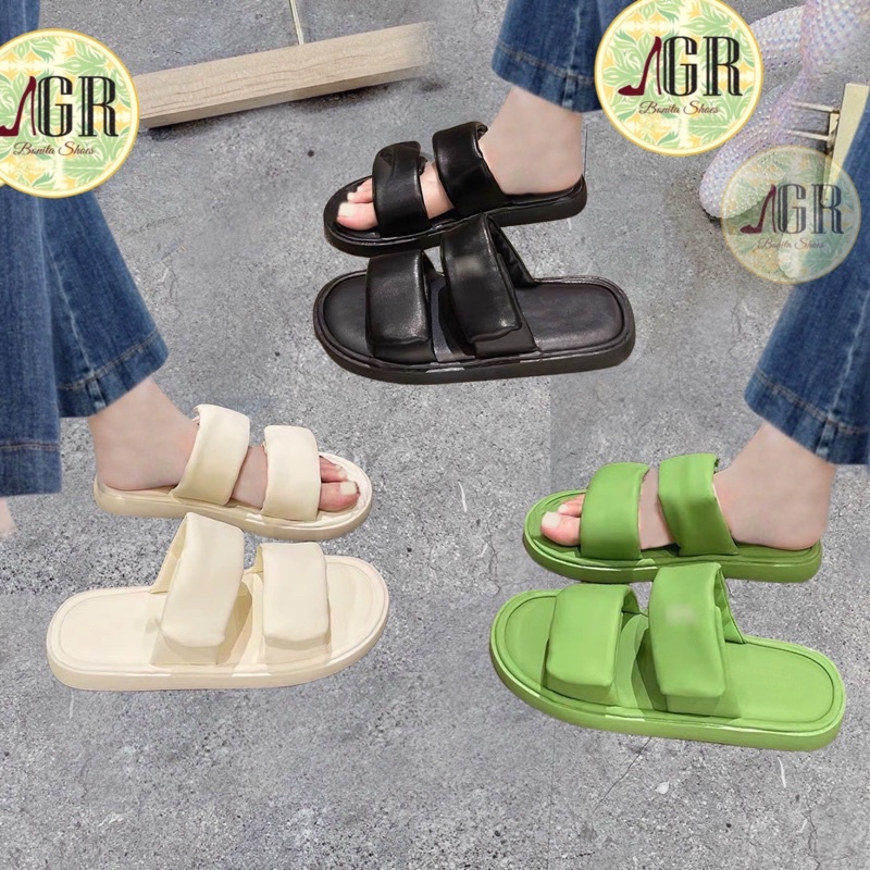 Dép xuồng 2 quai phồng 2 lớp siêu xinh cao 2cm