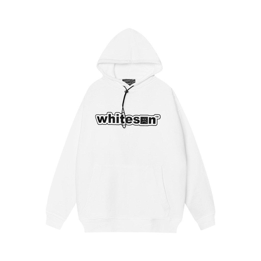 HOODIE "LOGO VER2" DOUBLE LABEL WHITE/BLACK | BigBuy360 - bigbuy360.vn