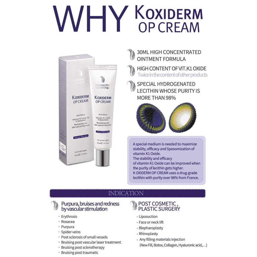 Kem Phục Hồi Vitamin K Dịu Da Tức Thì KOXIDERM OP CREAM 30ml