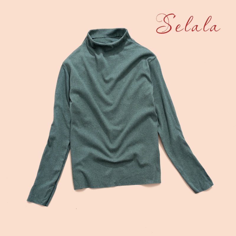 Áo Giữ Nhiệt Selala Dài Tay Cổ Lọ Chất Mềm Siêu Ấm Ôm Body GN01