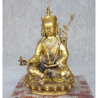 Tượng phật liên hoa sinh bằng đồng cao 30cm, tượng phật liên hoa sinh, bán tượng phật