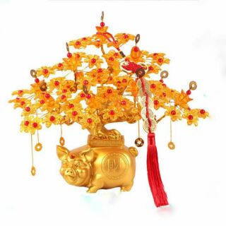Nguyên liệu làm cây kim tiền lộc gốc con heo vàng