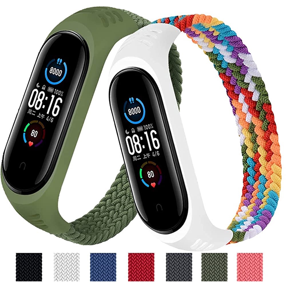 dây đeo mi band 4 5 6 vòng solo bệnMềm Mại Co Giãn Nylon Thể Thao Dây Đeo Thay Thế Cho Mi Band 4 3 dây Đeo Bảo Vệ Ốp Lưng Thể Thao Nữ Người Đàn Ông