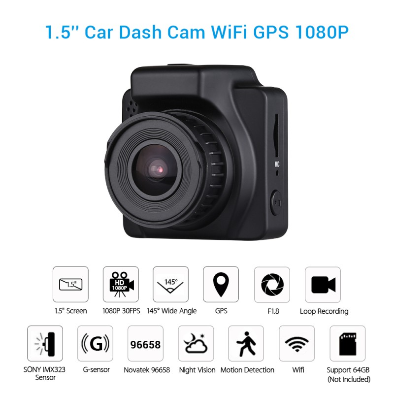 Máy quay hành trình góc rộng imx323 novatek 96658 1080p có màn hình 1.5inch cho xe hơi | BigBuy360 - bigbuy360.vn