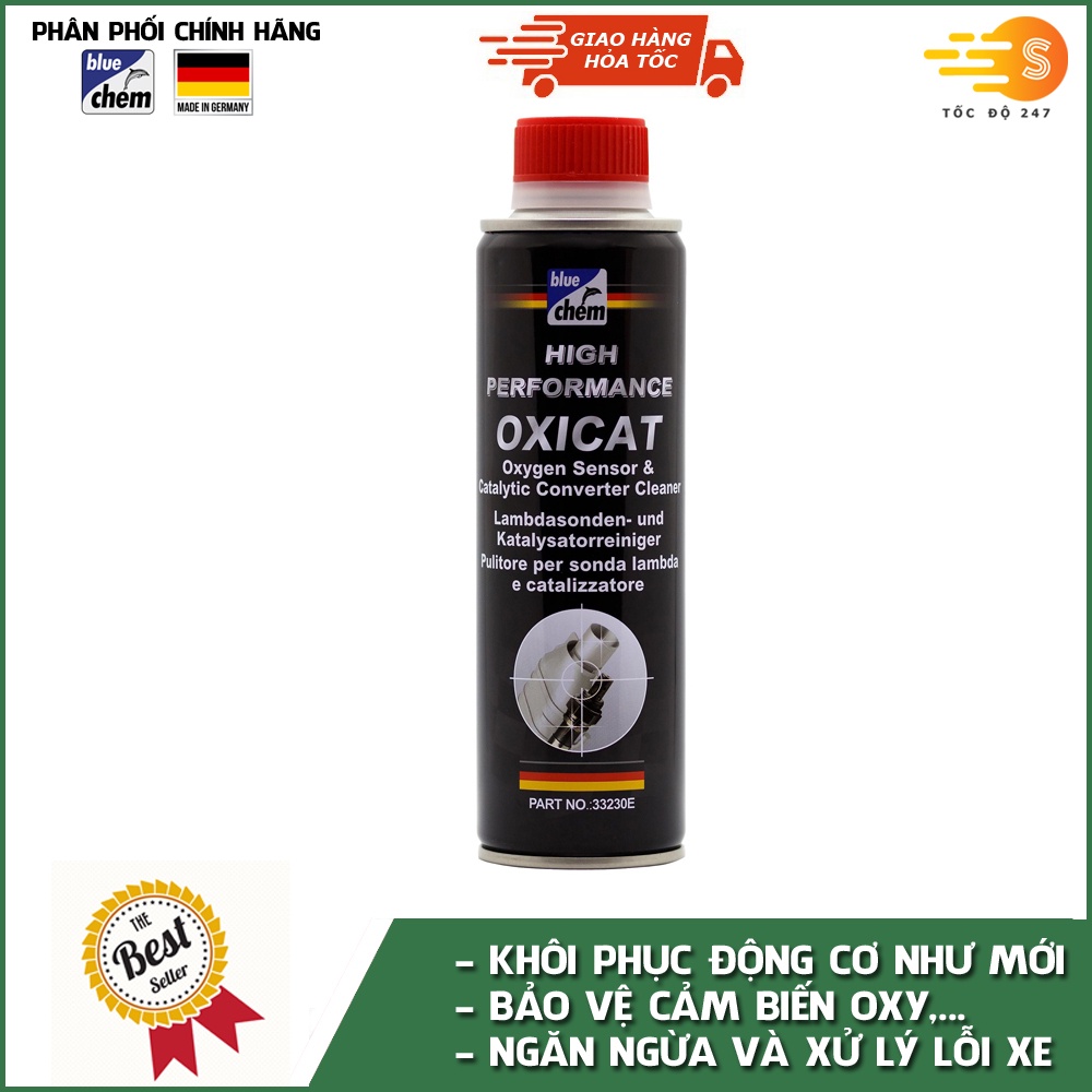 OXICAT - Phụ gia vệ sinh cảm biến oxy và bầu lọc khí thải catalytic Bluechem 33230E