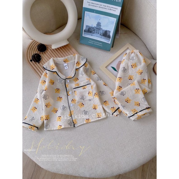 Bộ Pijama  chất xốp loại 1 chạy viền lé siêu xinh cho bé