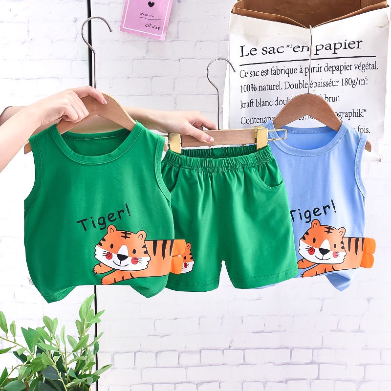 Bộ ba lỗ hình con hổ phong cách hàn quốc cho bé trai và bé gái - BO96