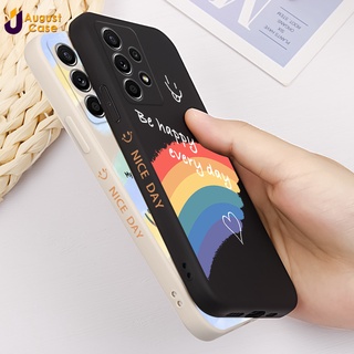 Ốp Điện Thoại Mềm Hình Mặt Cười Màu Nước Cầu Vồng Xiaomi Redmi Note 10S 10 Pro Max 9 Pro Max 9S 8 7 Pro Redmi 9A 9T 9C 9C NFC 10A 8A