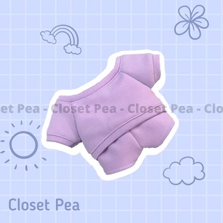 Bộ sweater áo và quần màu tím pastel cho doll 15cm 20cm