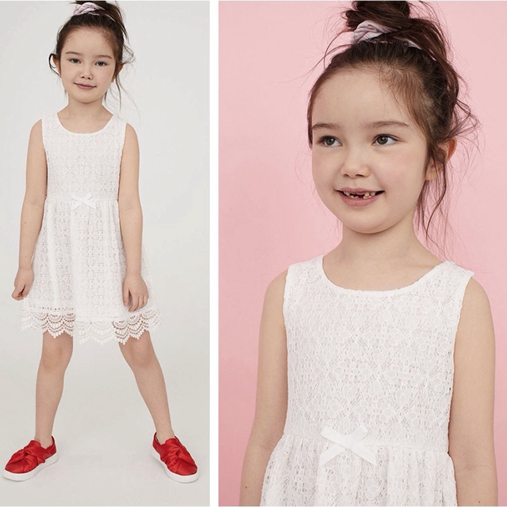 Đầm ren H&M bé gái. Hàng XK, made in vietnam chuẩn xịn