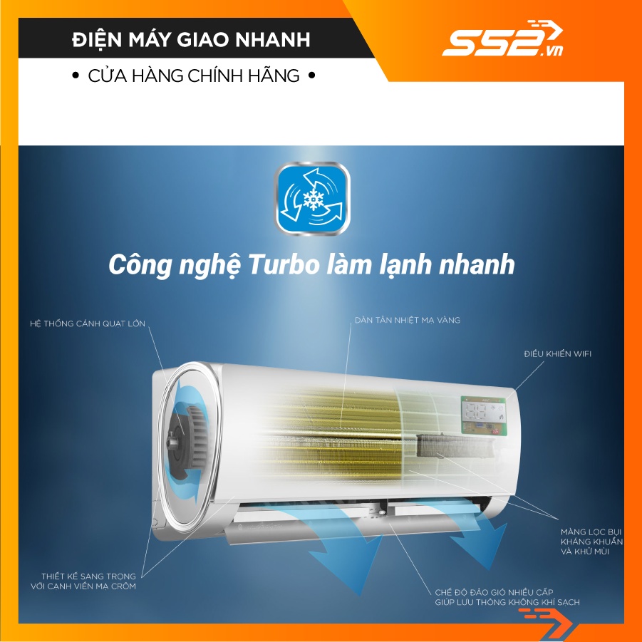 [Miễn Phí Lắp Đặt TP.HCM]Máy lạnh Asanzo Inverter 1.5 HP K12N66 -  Bảo Hành Chính Hãng