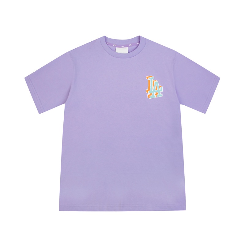 MLB Áo Thun Tay Ngắn Màu Trắng In Họa Tiết graffiti Thời Trang Mùa Hè Cho Nam Và Nữ