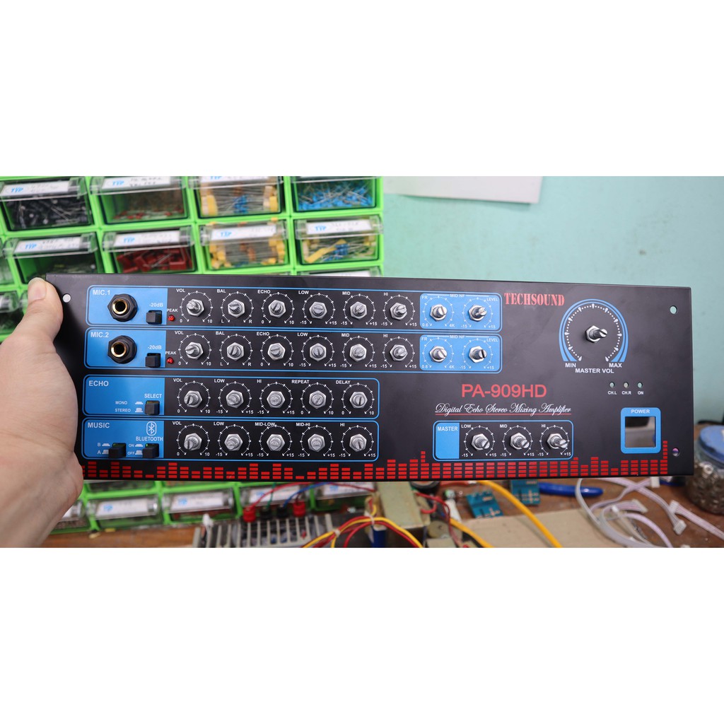 Combo 5 Mạch Pre Âm Ly Kèm Mặt PA-909HD