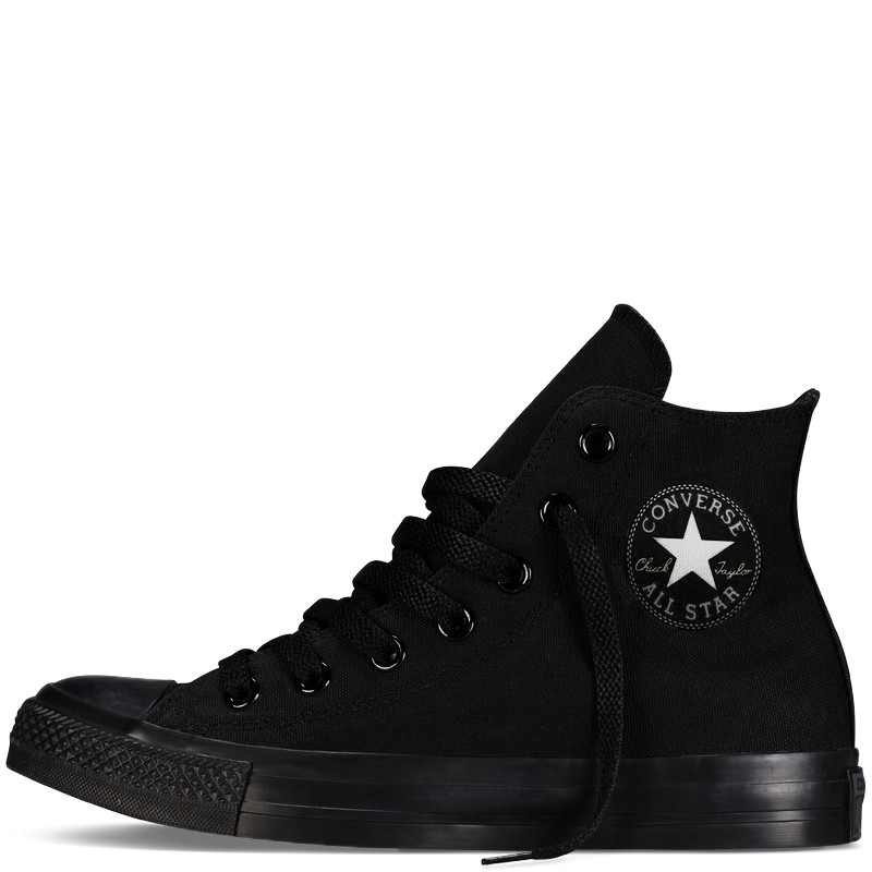 Giày CV All Star Nữ Full Đen Cổ Cao