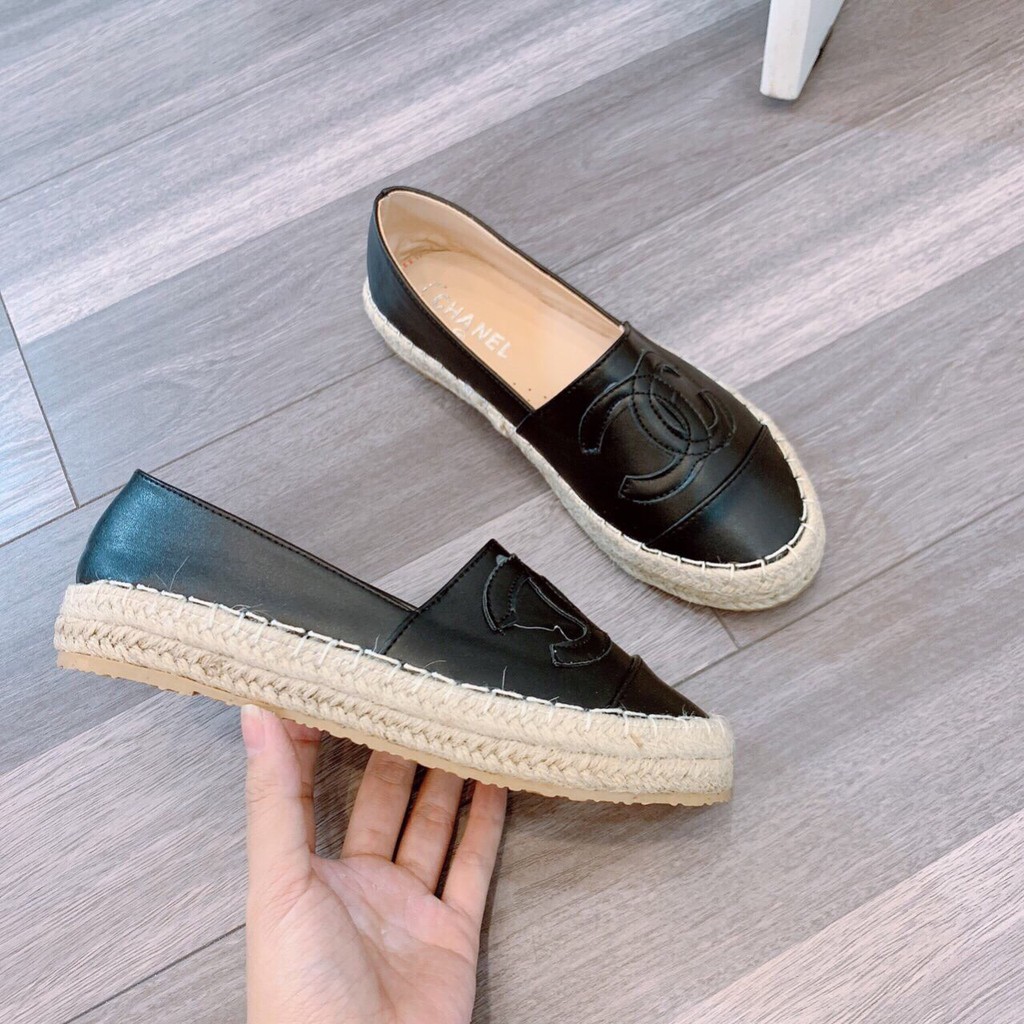 Giày slip on viền cói đế cao hàng đẹp