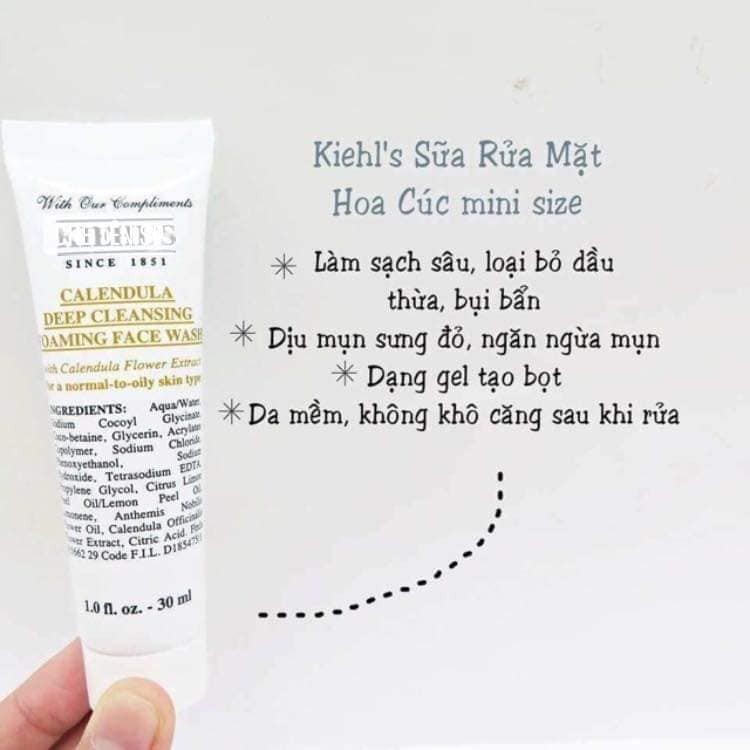 SRM Kiehls hoa cúc size mini 30ml