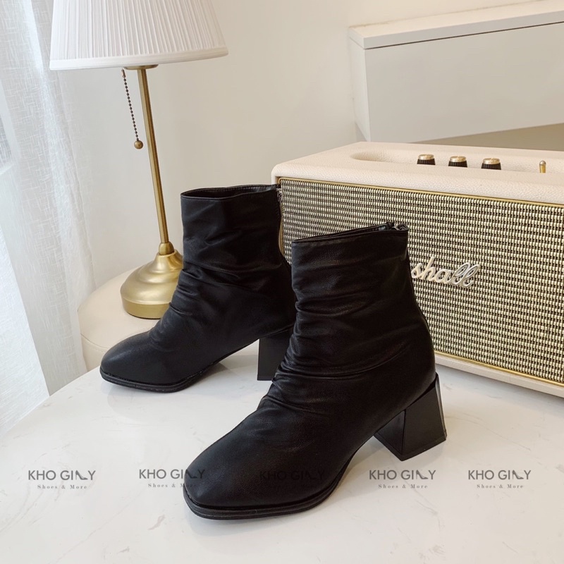 Boots Dúm lửng khoá sau B001