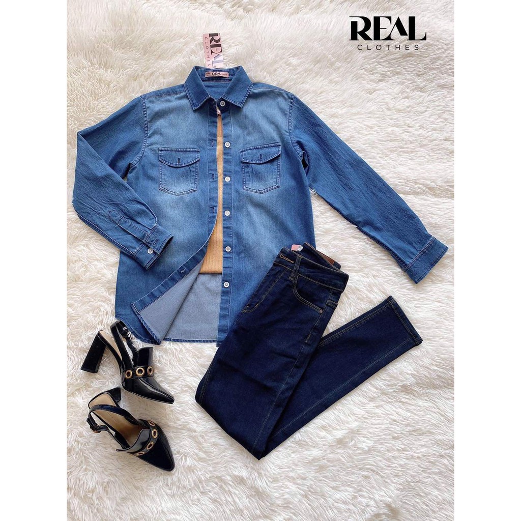 [SALE] Sơ mi Jeans loang màu_REAL