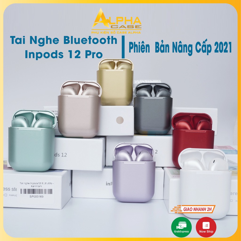 Tai nghe Bluetooth không dây Inpods i12 Cho Iphone / Android cảm ứng đa điểm | Vỏ bảo vệ Bao đựng Case Airpod 1/2