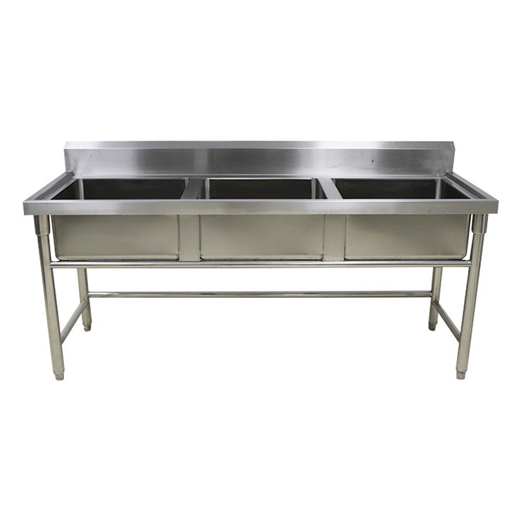 Chậu rửa công nghiệp ba | Hố Chậu inox 3 hố | Bàn Chậu inox 3 hố