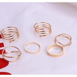 Nhẫn bộ màu vàng phong cách Hàn quốc cá tính/ Nhẫn bộ màu vàng phong cách Hàn quốc cá tính/ Nhẫn bộ màu vàng phong cách