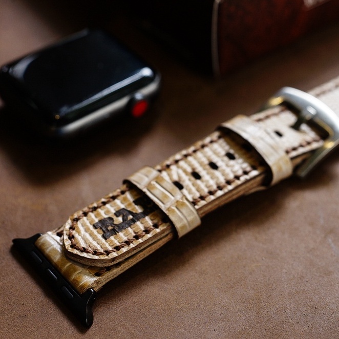 Dây đồng hồ Apple Watch Da Bò RAM Leather 1926 Da Bò Thật Vân Kỳ Đà Bền Đẹp