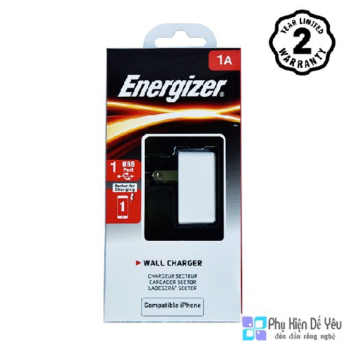 Combo bộ sạc không dây Energizer WLACWH4 và củ sạc Energizer ACA1AUSC