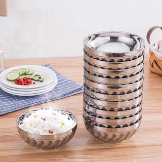 Bộ 10 chén inox xoắn 2 lớp cách nhiệt Cherry