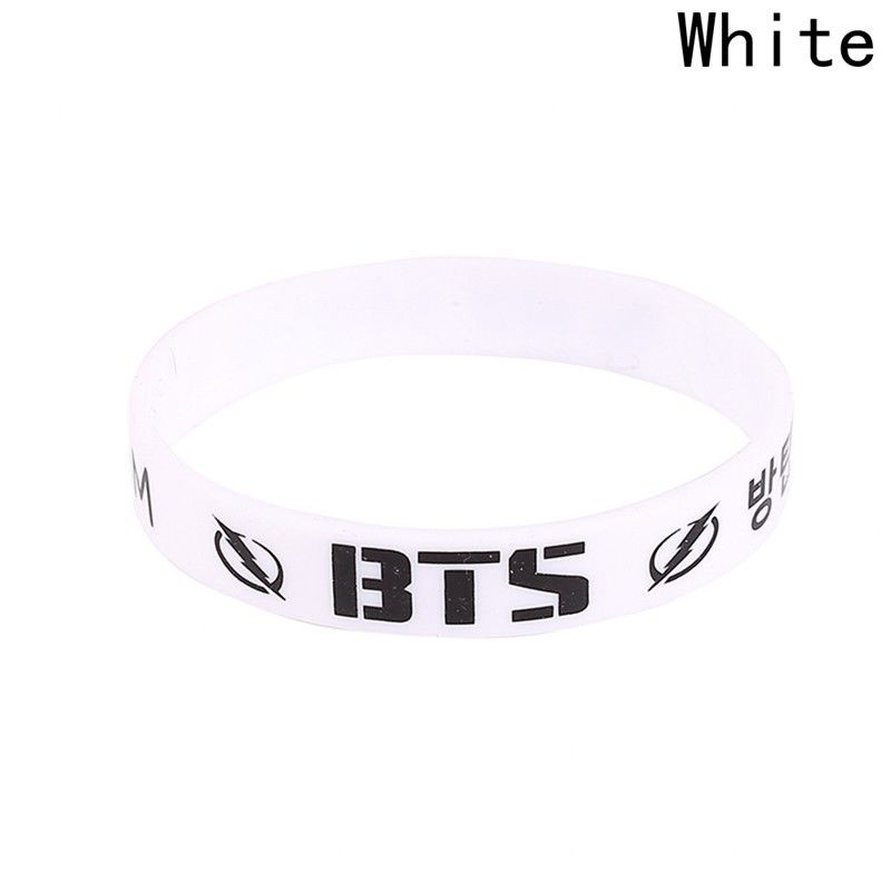 Dây đeo bằng silicone in chữ cho fan nhóm BTS