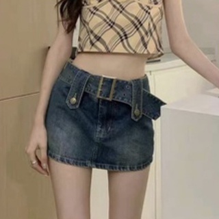 Chân váy cạp trễ có thắt lưng