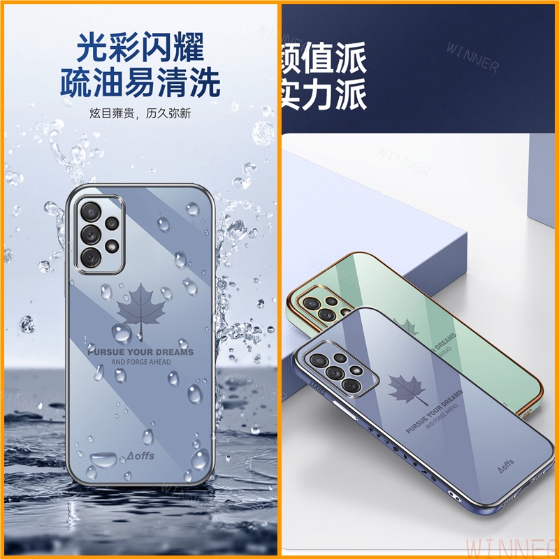 Ốp Lưng Samsung A32 A52 A72 A21S A20 S A10S A11 A31 A12 A30 A50 A71 A51 M11 A20 Ốp Điện Thoại Mềm Hình Lá Phong Cho XFY