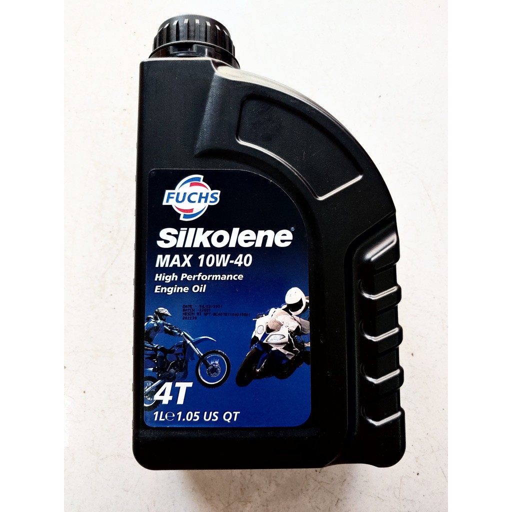 Dầu nhớt cho xe côn tay,moto cao cấp Fuchs Silkolene Max 10W40 1l/Indonesia