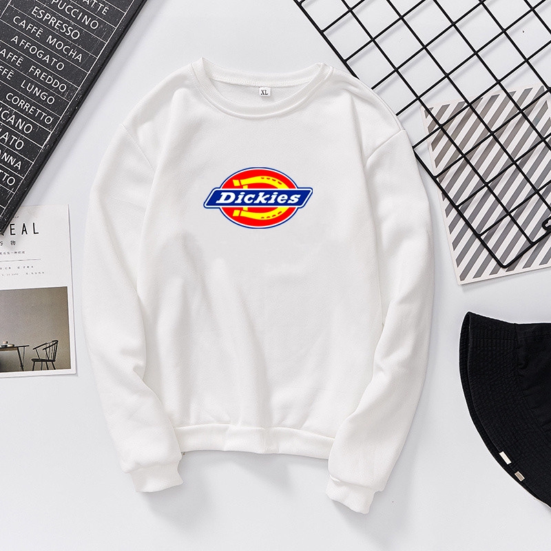 DICKIES Áo Thun Tay Dài In Họa Tiết Dickiies Dáng Rộng Dày Dặn Thời Trang Thu Đông Cho Nam Và Nữ