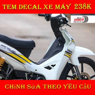 Tem Trùm Dán Xe Sirius Trắng Vàng