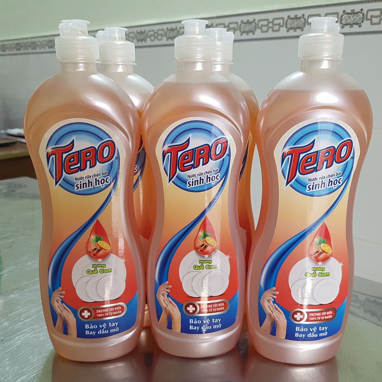CHAI Nước Rửa Chén Sinh Học Tero Hương Quế Cam 700g