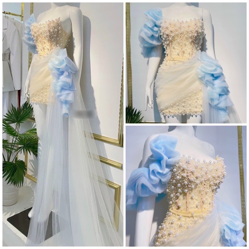 MS1243y ĐẦM LƯỚI PHỐI MÀU ĐÍNH CƯỜM full size S/M/L/XL(ảnh và video chủ shop tự chụp 10000%)