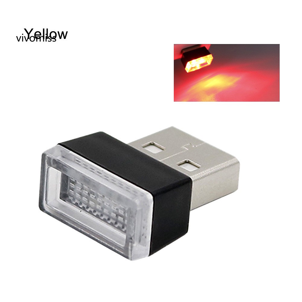 Đèn LED đầu cắm USB trang trí nội thất xe ô tô