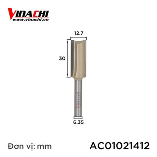 Mũi Lấy Nền Ngắn AC0102 cốt 6.35 - Mũi Lấy Nền Ngắn dùng để bào, gọt độ cong, cua góc soi rãnh trên máy cầm tay