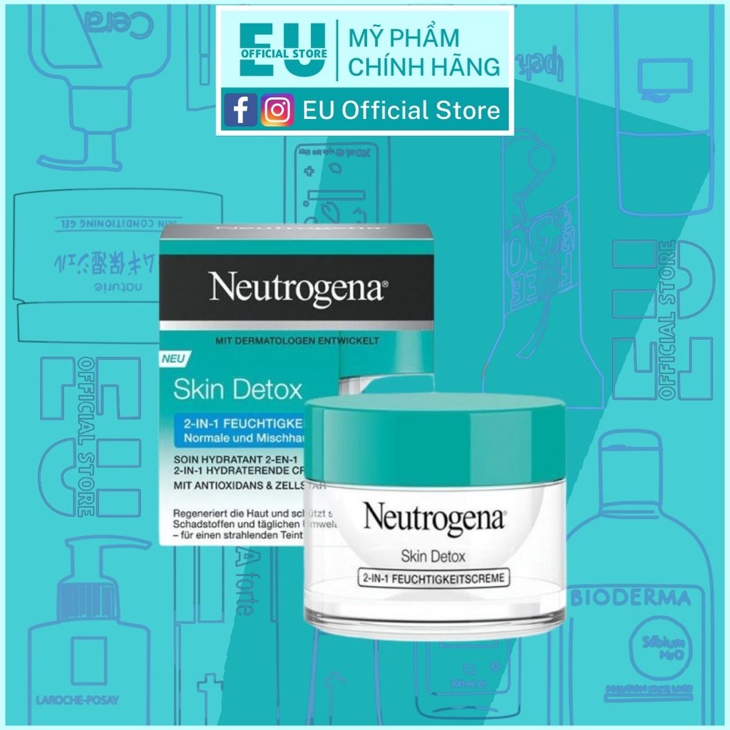 Kem Dưỡng Neutrogena Skin Detox 2 in 1 Hydraterende Cream 50ml