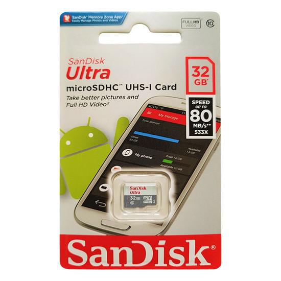 Thẻ nhớ 32GB Micro SDHC Ultra 533X C10 80MB/s SanDisk - Chính hãng
